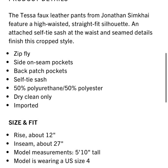 Simkahi Blue Leather Pants - Picture 4 of 5